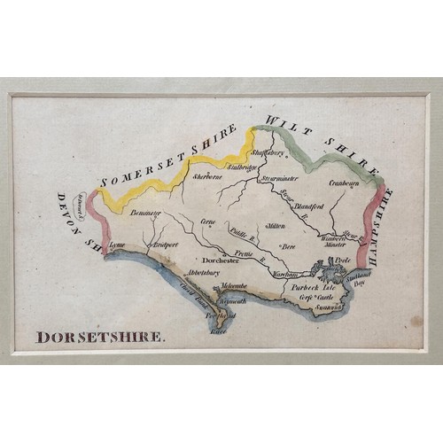 26 - John Aiken, map of Dorset, 1800, 10 x 6 cm
Provenance: From the collection of David Beaton, local hi... 