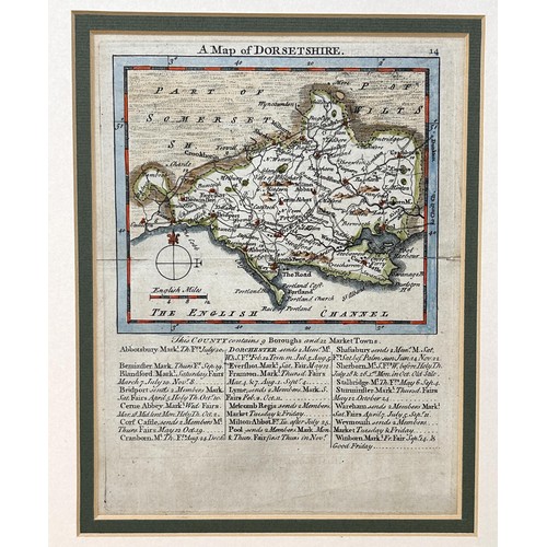 27 - Kitchin & Jeffreys, map of Dorset, 1780, 20 x 15 cm
Provenance: From the collection of David Beaton,... 