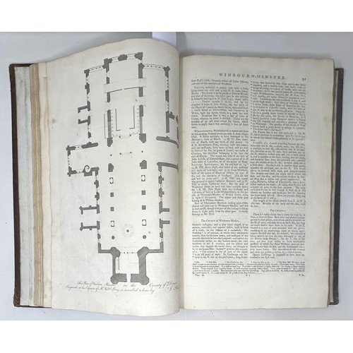 4 - Hutchins History of Dorset, First edition, printed by W. Bowyer and J. Nichols, 1774, 2 vols, leathe... 