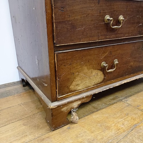 693 - A 19th century mahogany bureau, 107 cm wide