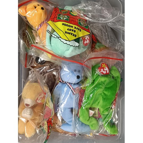 586 - A TY Princess Diana beanie baby, a buddy, and other assorted TY beanie babies (4 boxes)