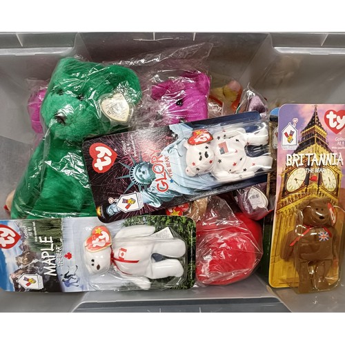 586 - A TY Princess Diana beanie baby, a buddy, and other assorted TY beanie babies (4 boxes)