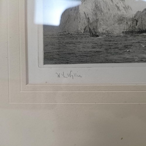 221 - William Lionel Wyllie (British 1851-1931), The Needles, etching, signed in pencil, 10 x 35 cm