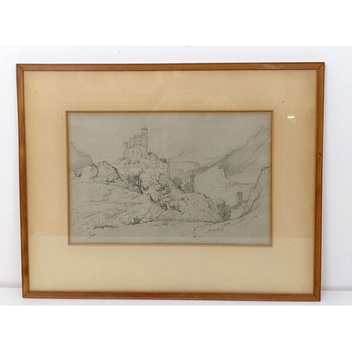 228 - Samuel Prout (British 1783-1852), Sion, pencil, inscribed, 23 x 35 cm