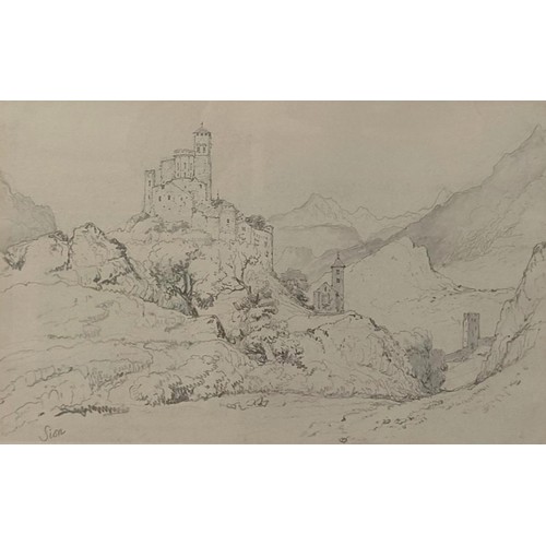 228 - Samuel Prout (British 1783-1852), Sion, pencil, inscribed, 23 x 35 cm