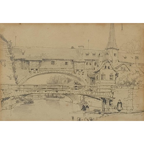 230 - Samuel Prout (British 1783-1852), Nuremberg, pencil, inscribed, 17 x 25 cm