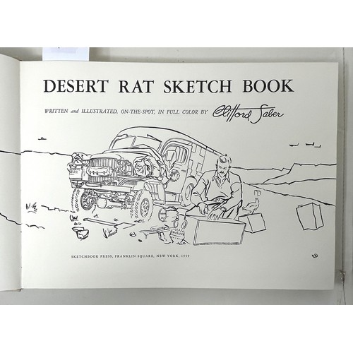 41 - Saber (Clifford), Desert Rat Sketch Book, The African Campaign 1942-43, with box cover