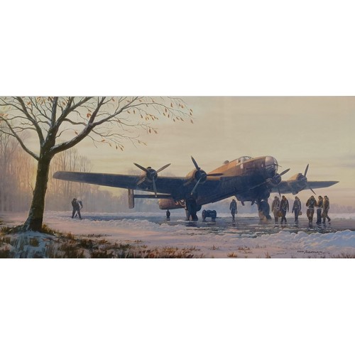 294 - Mark Postlethwaite, Winter Halifax, limited edition print, 9/150, signed in pencil, 33 x 67 cm, and ... 