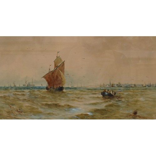 161 - Thomas Bush Hardy, French Coast, watercolour, signed, inscribed and dated 1896, 29 x 53 cm