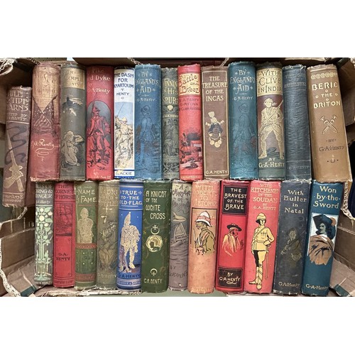 58 - A collection of George Arthur Henty books, all with pictorial cloth bindings, including Beric The Br... 