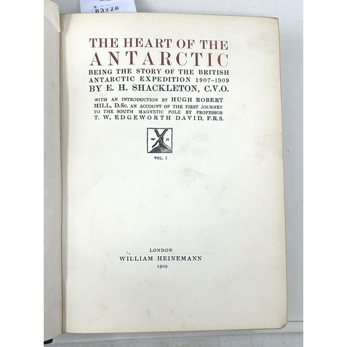 95 - Shackleton (Ernest H) The Heart Of The Antarctic, 1909, 2 vols., rebound (2)