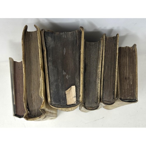 89 - Pomey (P Francisco), Pantheon Mythicum, 1730, velum, and five other velum bound books