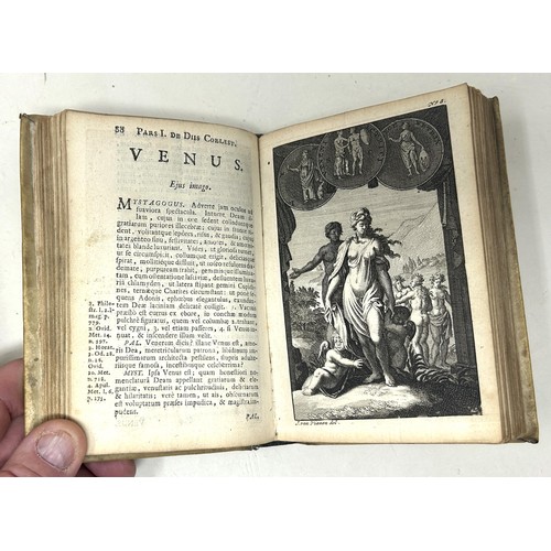 89 - Pomey (P Francisco), Pantheon Mythicum, 1730, velum, and five other velum bound books