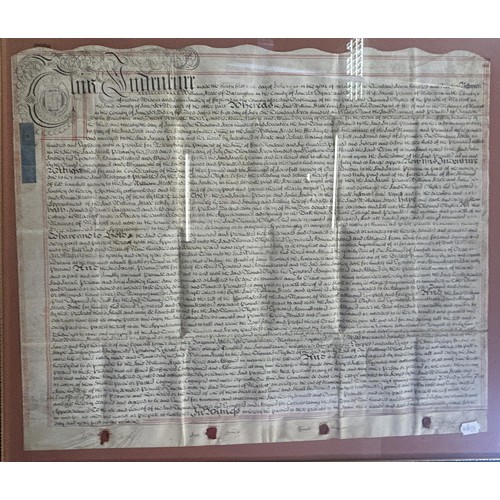 72 - An indenture, 65 x 80 cm, and another, 60 x 76 cm (2)