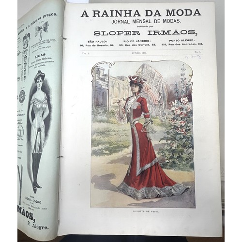 42 - The Gentlewoman,1893, binding poor, La Mode Illustree, 1874, some pages torn and creased, and A Rain... 