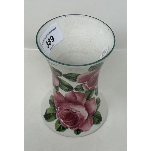 389 - A Wemyss rose pattern vase, 12 cm high