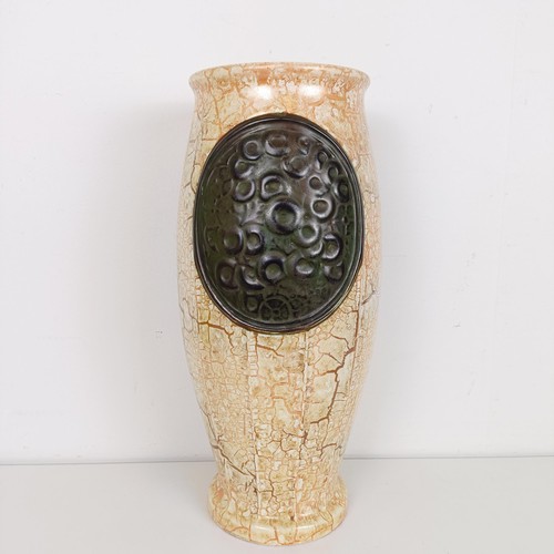 374 - A 1950s Czechoslovakian pottery vase, 40 cm high