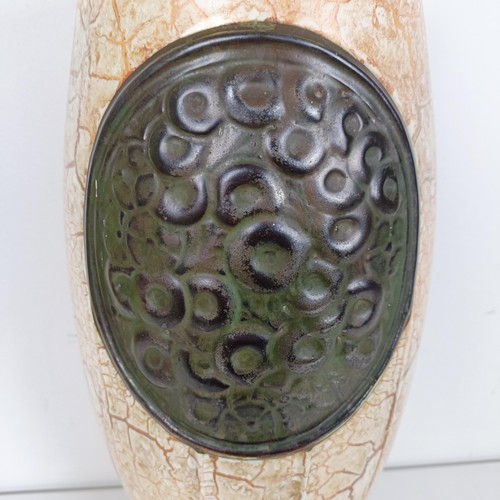 374 - A 1950s Czechoslovakian pottery vase, 40 cm high