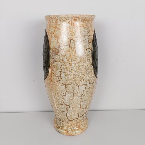 374 - A 1950s Czechoslovakian pottery vase, 40 cm high