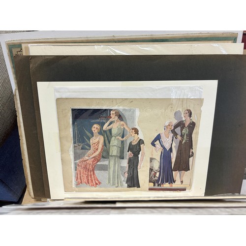 115 - A folio stand with assorted pictures and prints (qty)