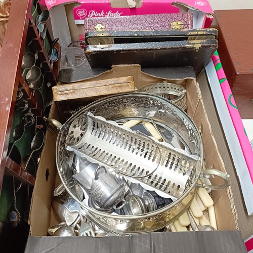 508 - Assorted silver plate (box)