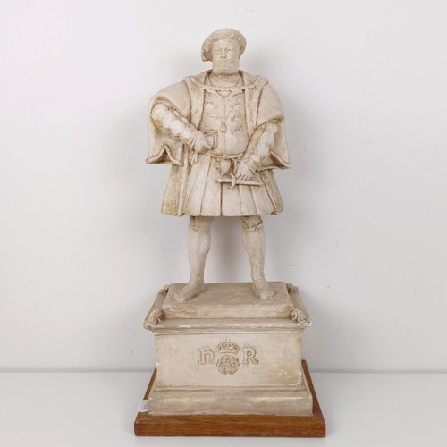 512 - A plaster figure of King Henry VIII, 58 cm high