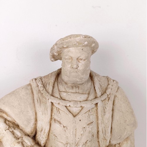 512 - A plaster figure of King Henry VIII, 58 cm high