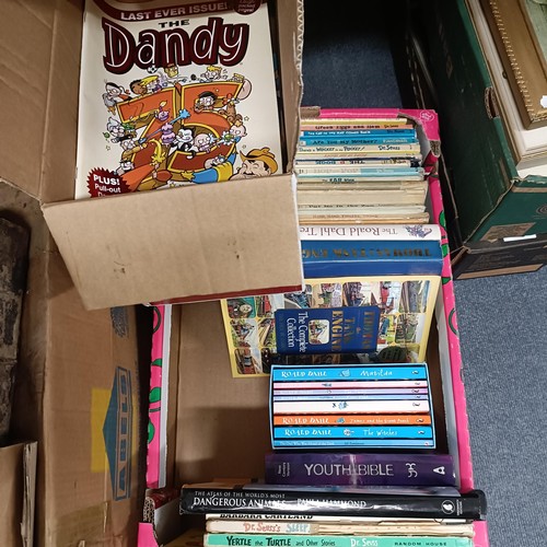 118 - Seuss (Dr), The Cats Quizzer, and assorted other books, comics and two family bibles (qty)