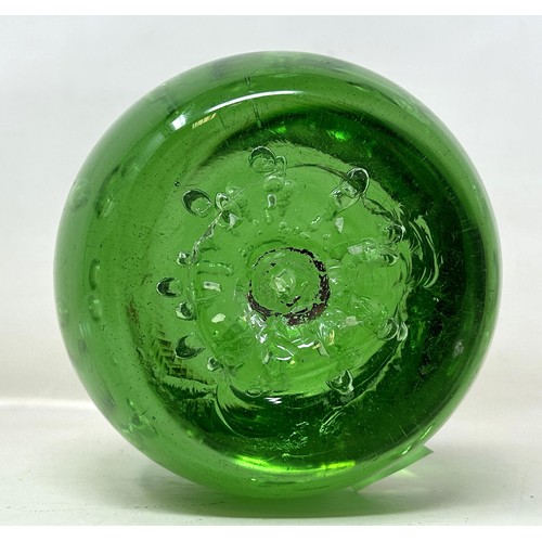 596 - A Victorian glass dump paperweight, 14 cm diameter