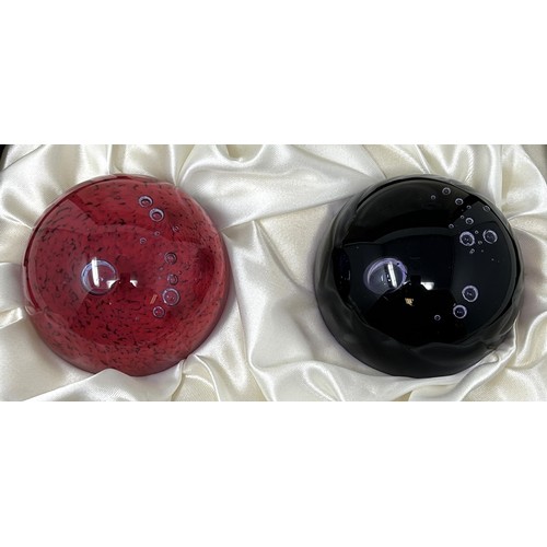 598 - A pair of Caithness glass limited edition paperweights, cased (2)