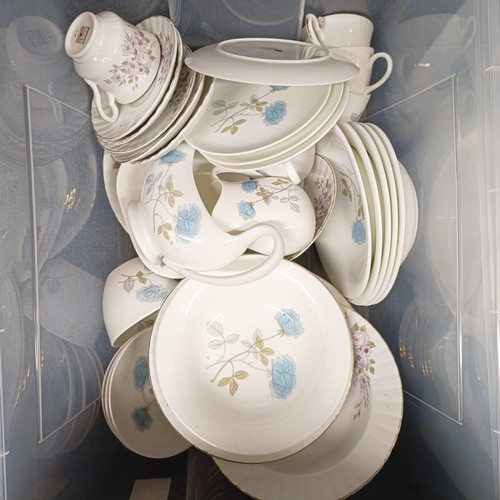 574 - A Wedgwood Ice Rose part dinner service, and other ceramics (2 boxes)