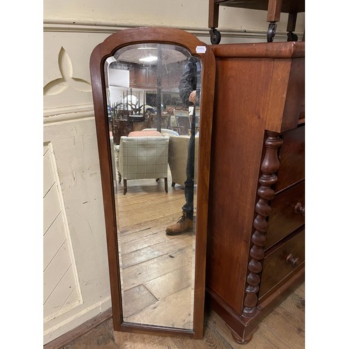 701 - A mahogany side table, with a single drawer, 77 cm wide, a child's school desk, a magazine rack, a m... 