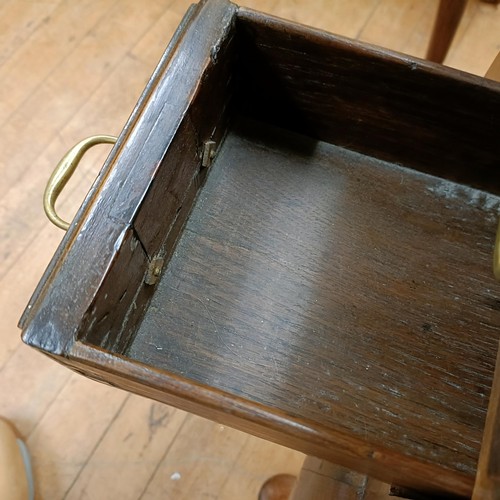 768 - A mahogany lowboy, with three drawers, on cabriole legs to pad feet, 69 cm wide