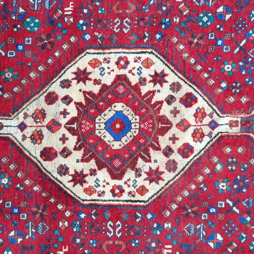 743 - A Persian blue ground carpet, 282 x 204  cm