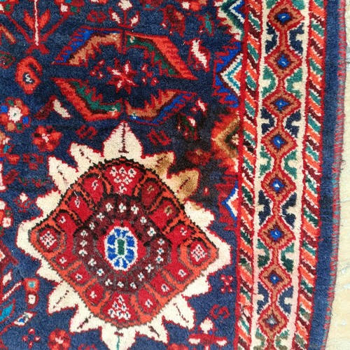 743 - A Persian blue ground carpet, 282 x 204  cm