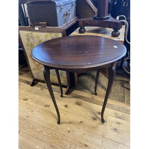 651 - A cast iron Singer sewing machine base, a Windsor chair, a bamboo table, and assorted other furnitur... 