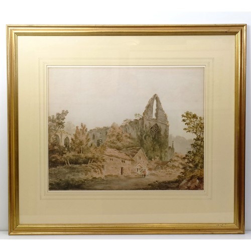 769 - Manner of Dominic Serres Jr, study of a ruin, watercolour, 47 x 58 cm and Manner of Harry Sutton Pal... 