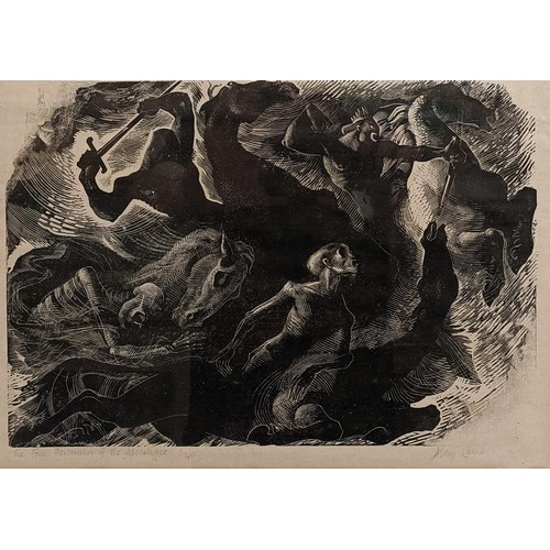 802 - Mary Caine, The Four Horseman Apocalypse, limited edition etching, 1-40, signed in pencil, 25 x 35 c... 