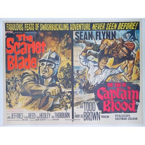 309 - The Scarlett Blade/The Son Of Captain Blood, 1963, UK Quad (Double Bill) film poster, 76.2 x 101.6 c... 