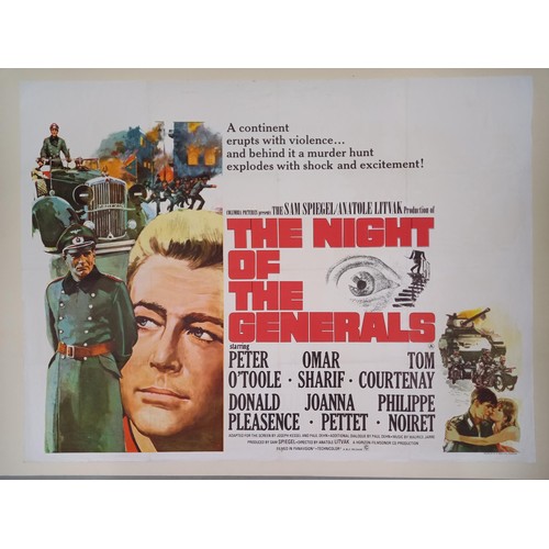 316 - The Night Of The Generals, 1967, UK Quad film poster, 76.2 x 101.6 cm