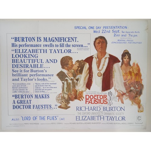 344 - Doctor Faustus, 1967, UK Quad film poster, 76.2 x 101.6 cm