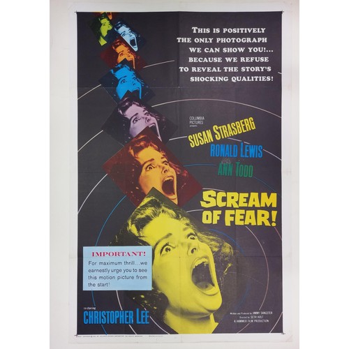 368 - Scream Of Fear, 1961, US One Sheet film poster, 68.6 x 104.0 cm