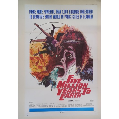 369 - Five Million Years To Earth, 1967, US One Sheet film poster, 68.6 x 104.0 cm