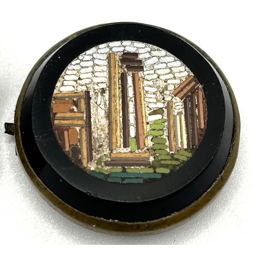 14 - A micro-mosaic brooch, and a Ruskin style brooch (2)