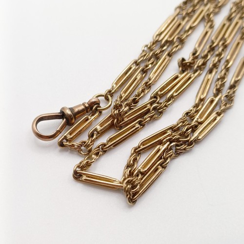 149 - A 9ct gold fancy link chain, 30 g