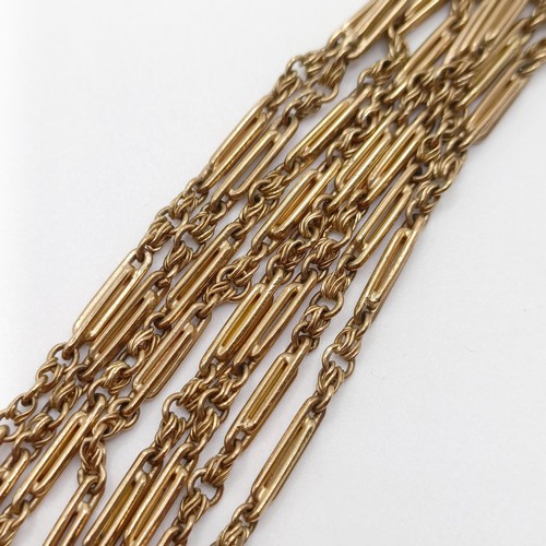 149 - A 9ct gold fancy link chain, 30 g