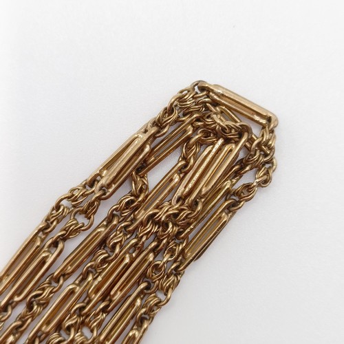 149 - A 9ct gold fancy link chain, 30 g