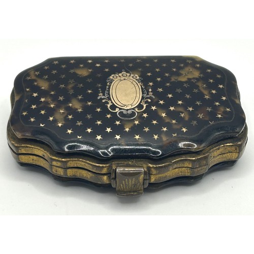 222 - A late 19th/early 20th century tortoiseshell and gilt metal purse