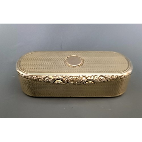 357 - A George IV silver gilt snuff box, London 1828, 108 g