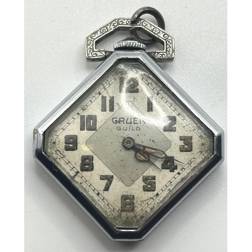 315 - An Art Deco Gruen Guild pendant watch